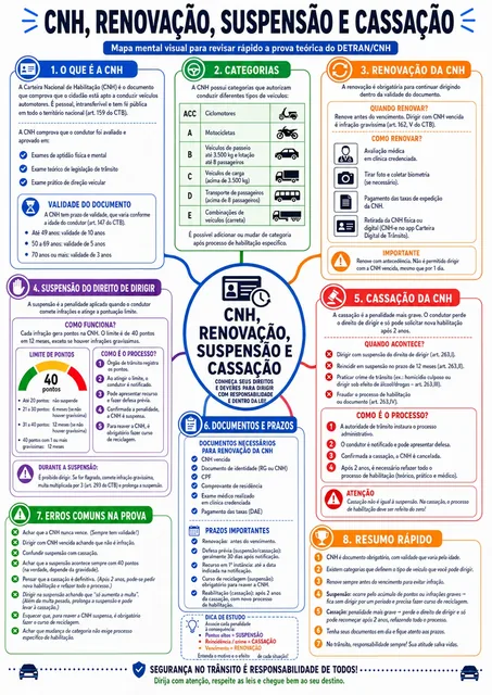 Mapa mental DETRAN/CNH